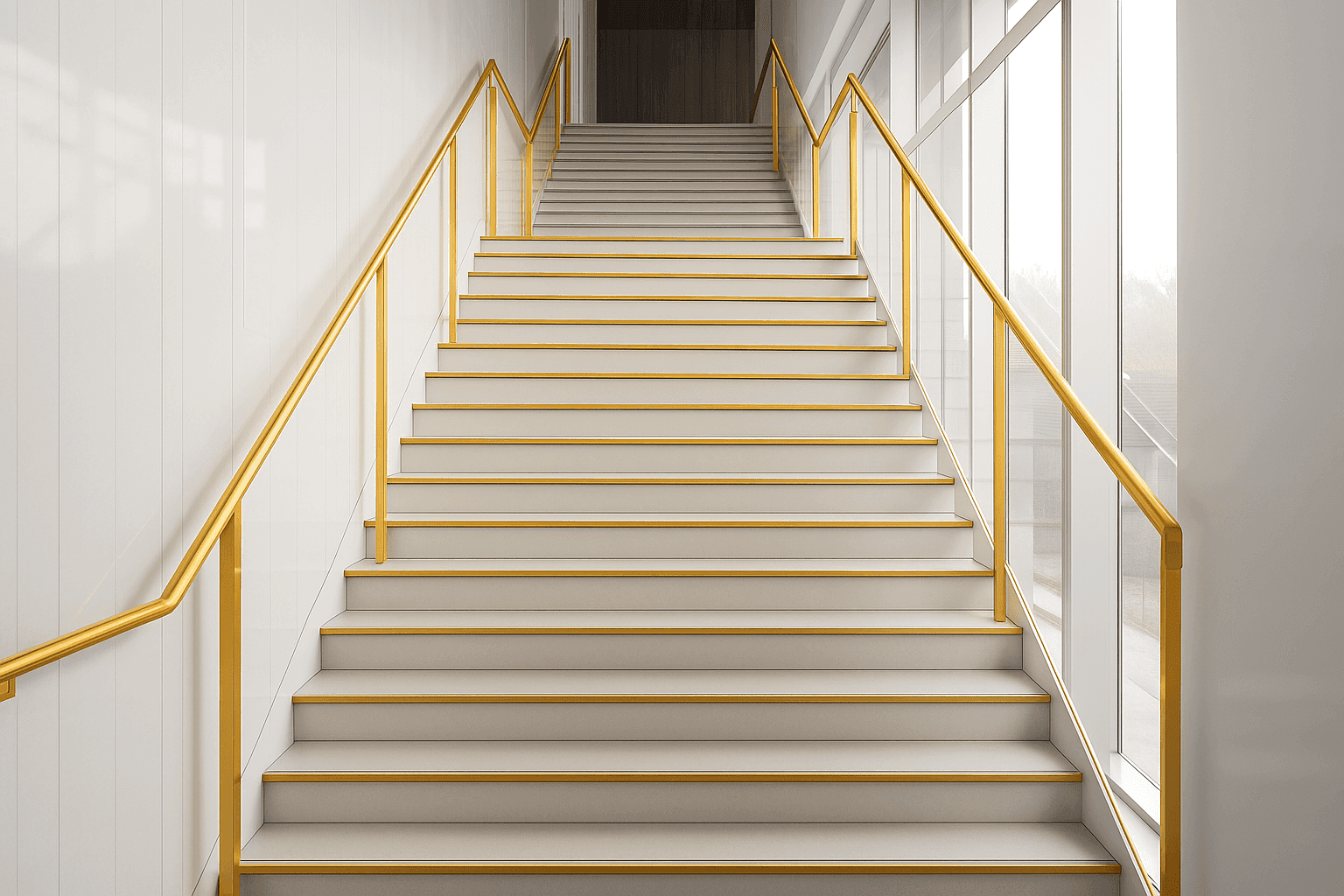 Goldene Treppe – Premium Gebäudereinigung von HERRLICHSΛUBER
