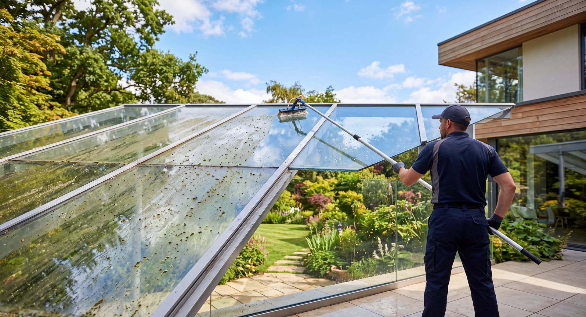 Terrassendachreinigung